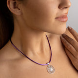 Seidenketten mit Silberverschluss bunt