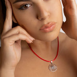 Seidenketten mit Silberverschluss bunt