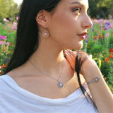 Set - clear eternal source mit Anhänger 17 mm DM, Ohrhänger, Armband