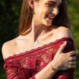 Set - clear eternal source mit Anhänger 26 mm DM, Ohrhänger, Armband